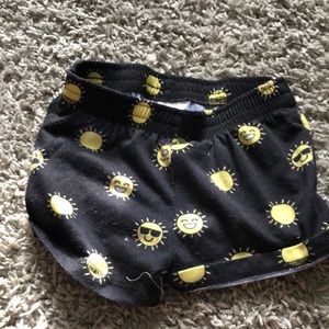 Sun emoji kids shorts